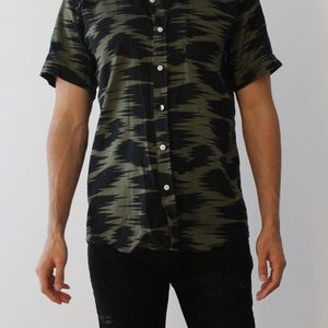 Saturdays Graphic Print Button Down
